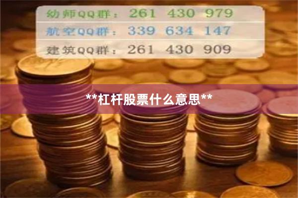 **杠杆股票什么意思**